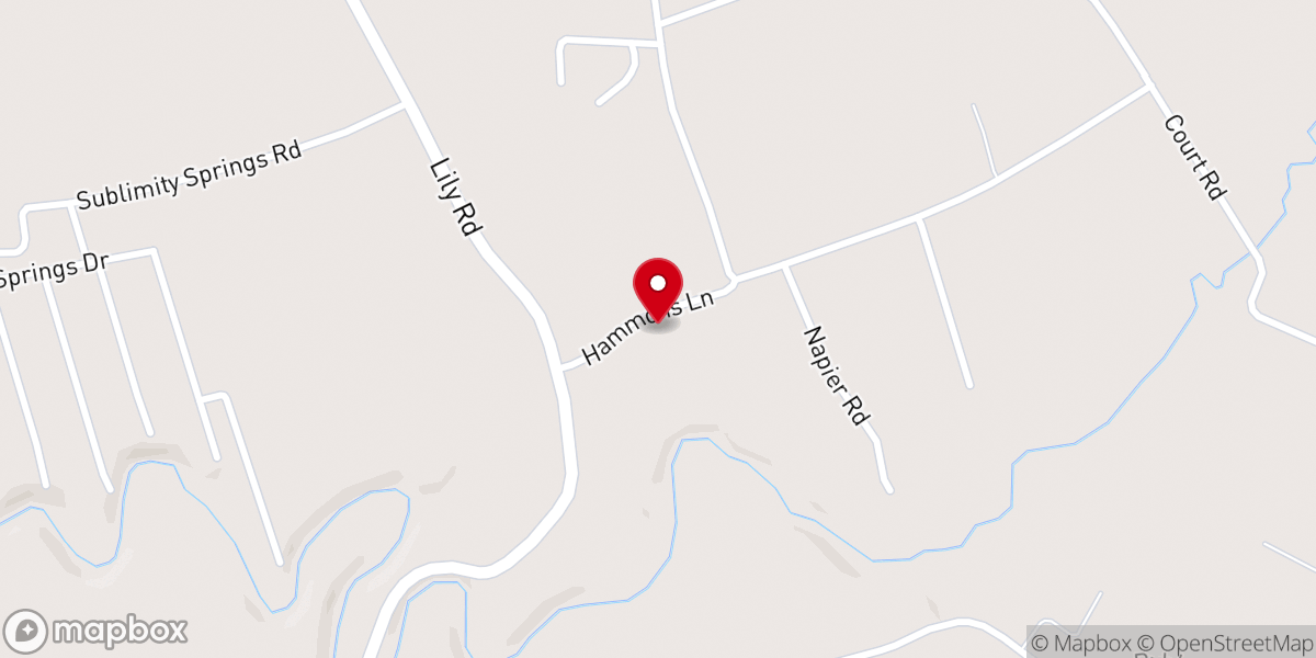Map showing location of Victory Baptist Church