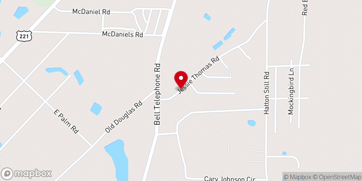 Map showing location of Hazlehurst Pentecostal Church