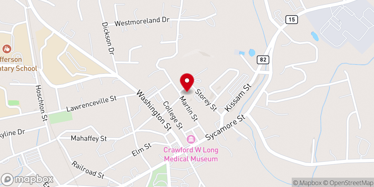 Map showing location of Jefferson First United Methodist Church, Inc.