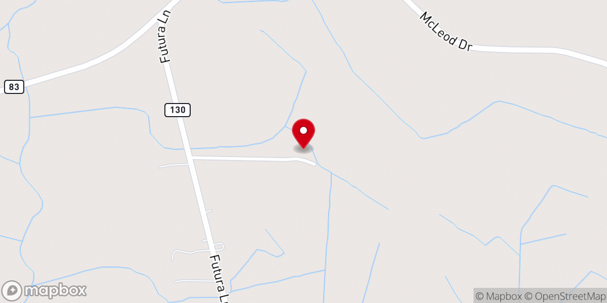 Map showing location of Union Light Baptist Church