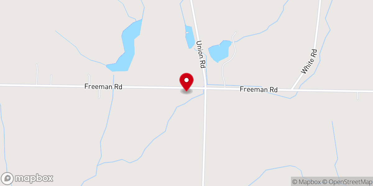 Map showing location of New Zion Baptist Church