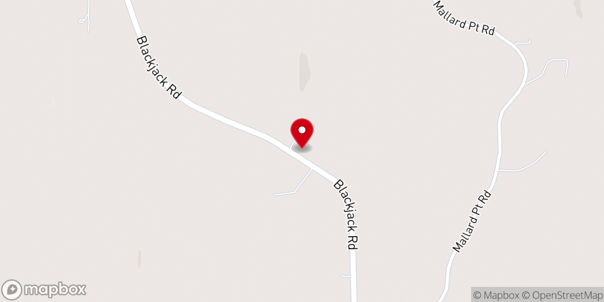 Map showing location of Black Jack Baptist Church