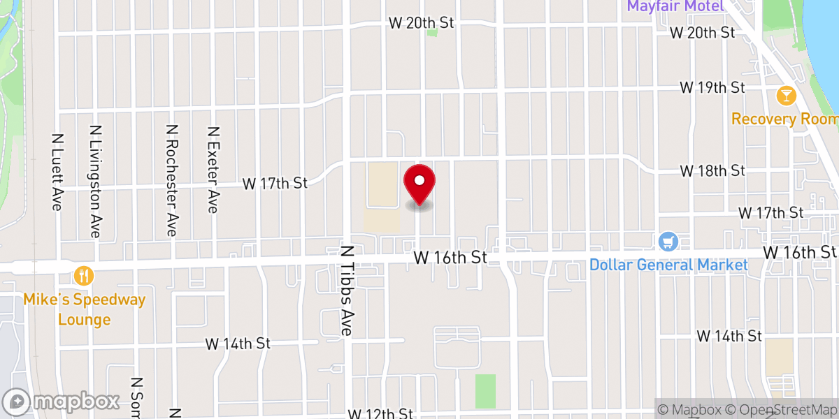 Map showing location of Fresh Start Apostolic Church Inc