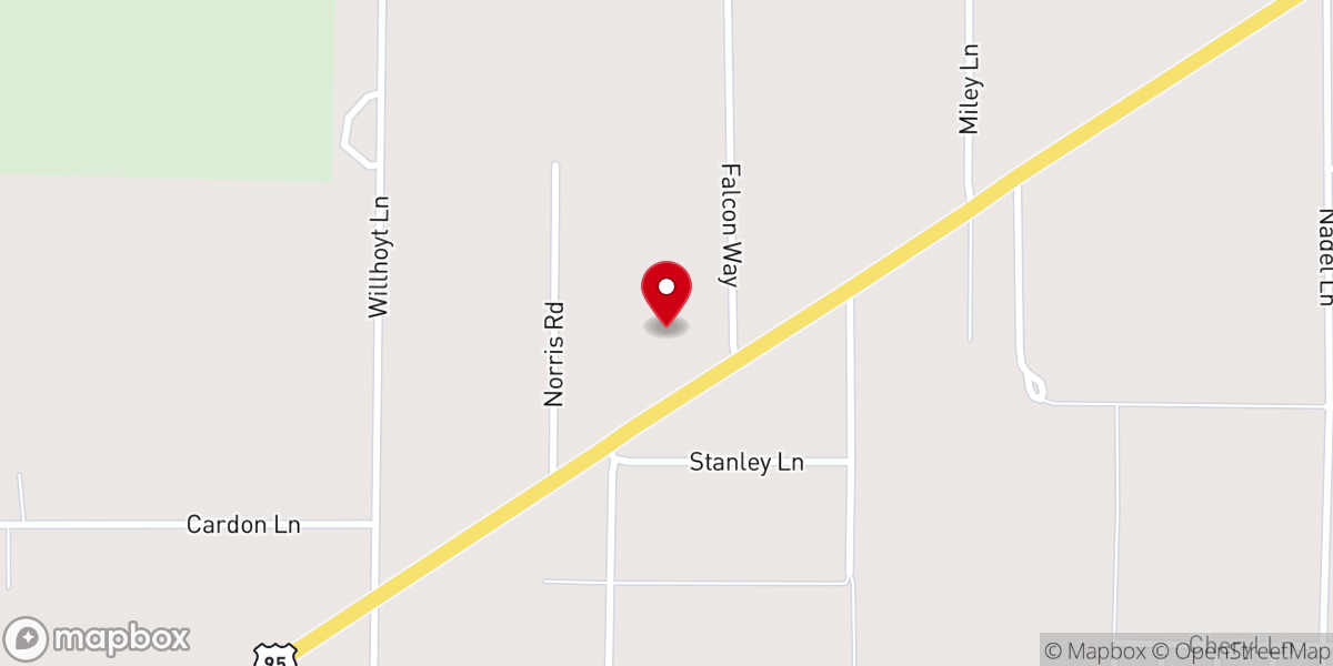 Map showing location of Copper Hills Bible Church