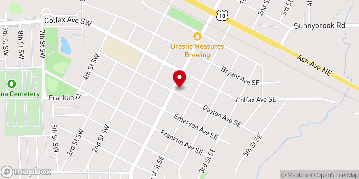 Map showing location of Wadena Pioneer Journal