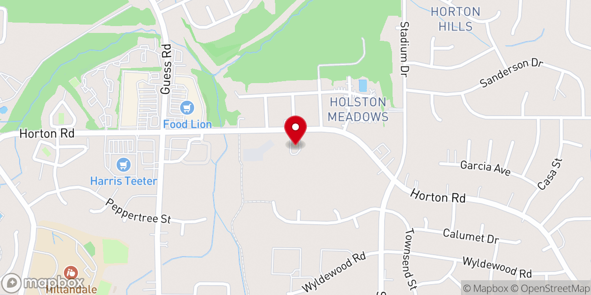 Map showing location of Horton Road Freewill Baptist Church