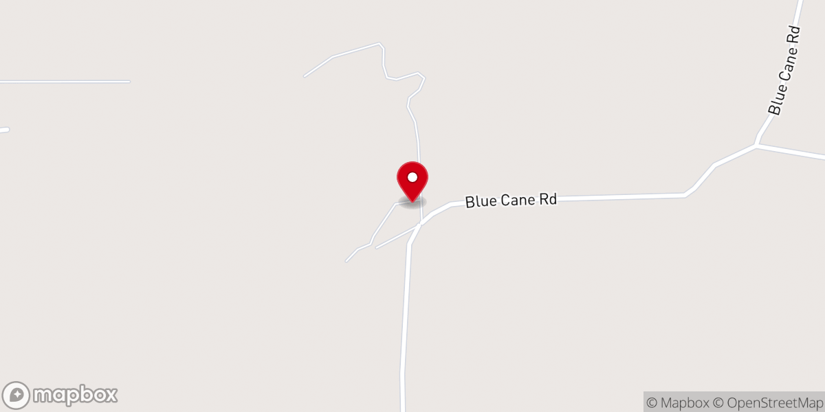 Map showing location of Blue Cane Church