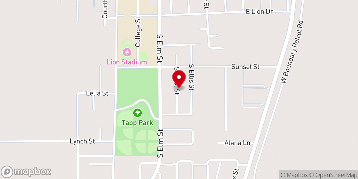 Map showing location of Faith Assembly of God Church