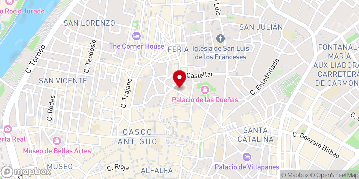 Map showing location of Iglesia de San Juan de la Palma