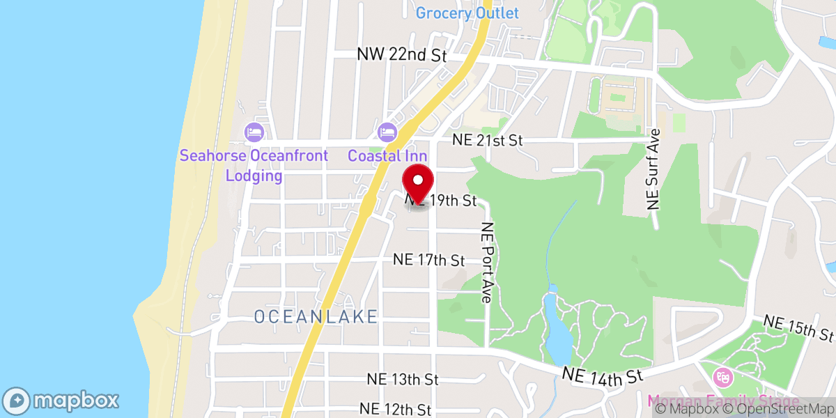 Map showing location of Bayside Chapel Lincoln City Assemblies of God