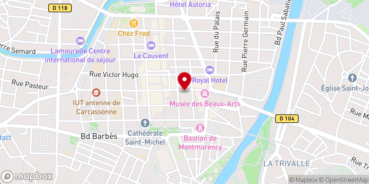 Map showing location of Chapelle des Dominicaines