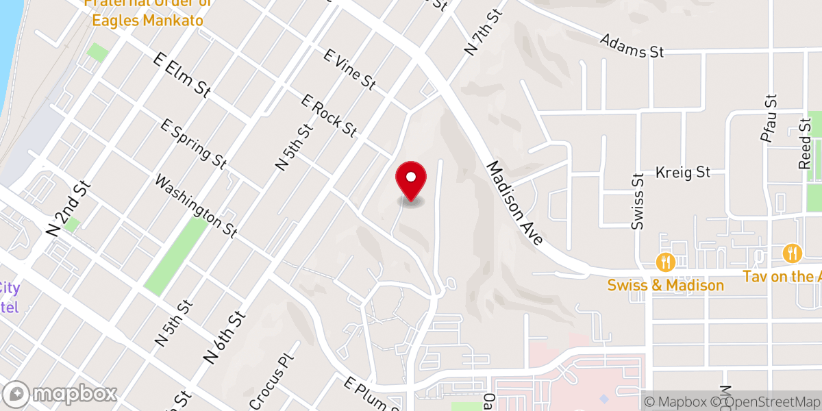 Map showing location of Evangelical Lutheran Synod Headquarters