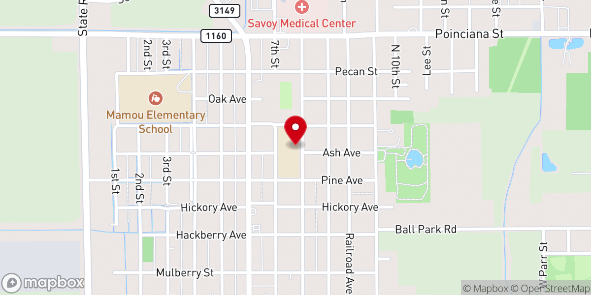 Map showing location of Mamou High School