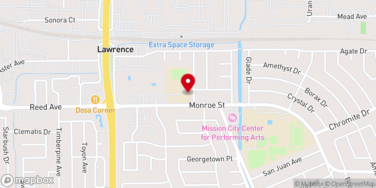Map showing location of Valley Life Center