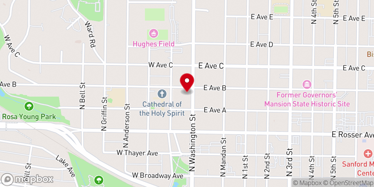 Map showing location of Catholic Foundation for the People of the Diocese of Bismarck