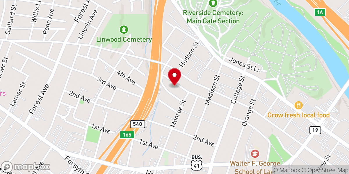 Map showing location of St Mary's Baptist Church