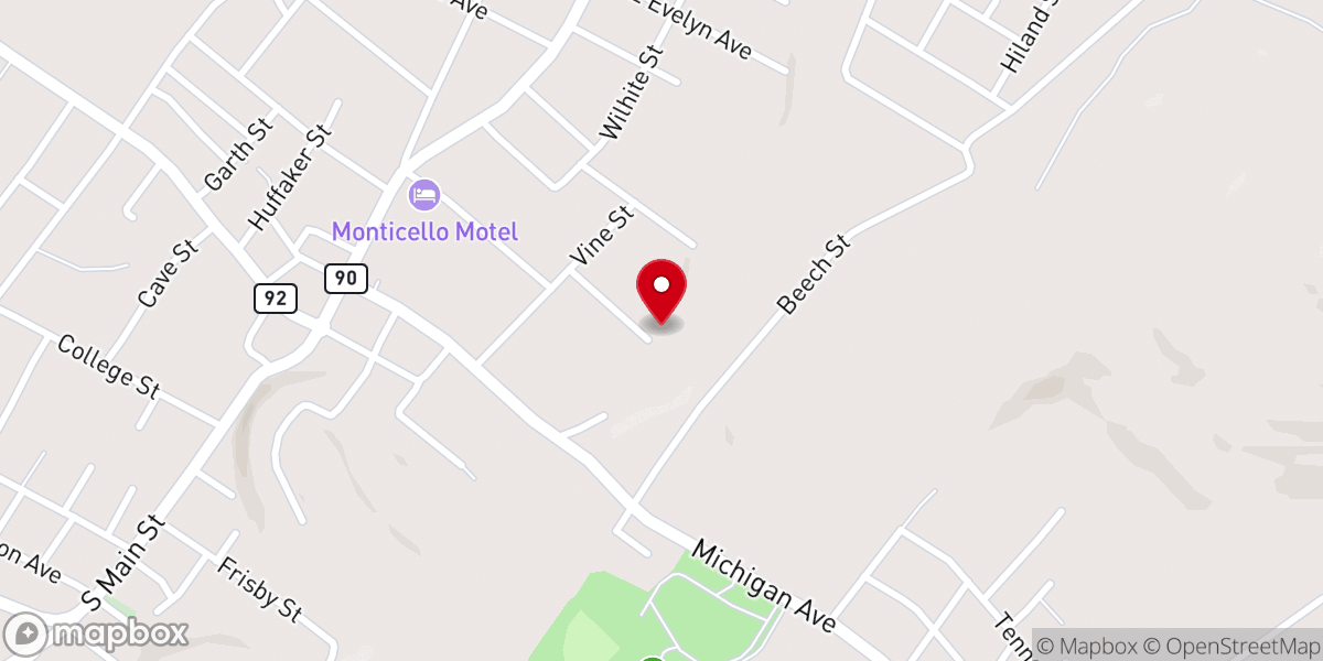 Map showing location of St John AME Church