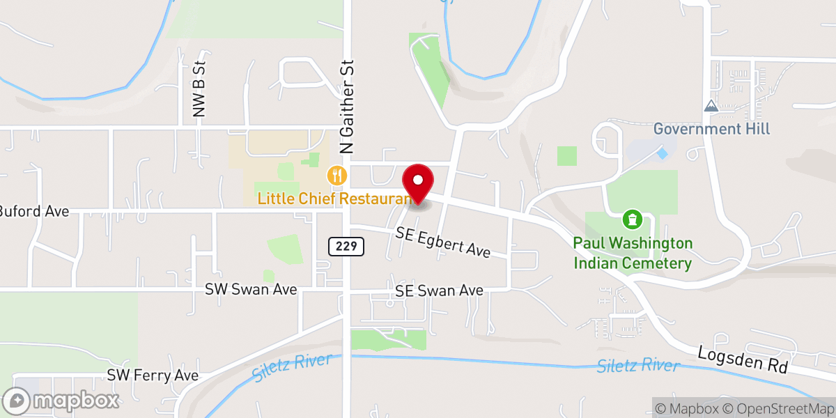 Map showing location of Our Lady of Guadalupe Catholic Parish (Mission of Sacred Heart Newport)