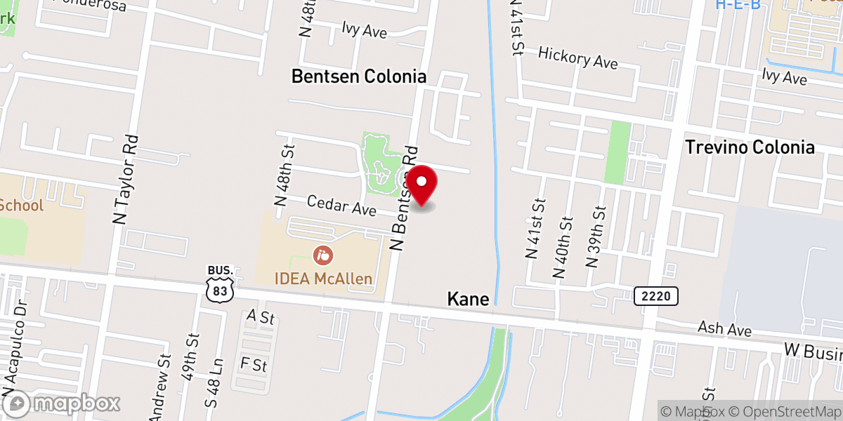 Map showing location of Adoration Church