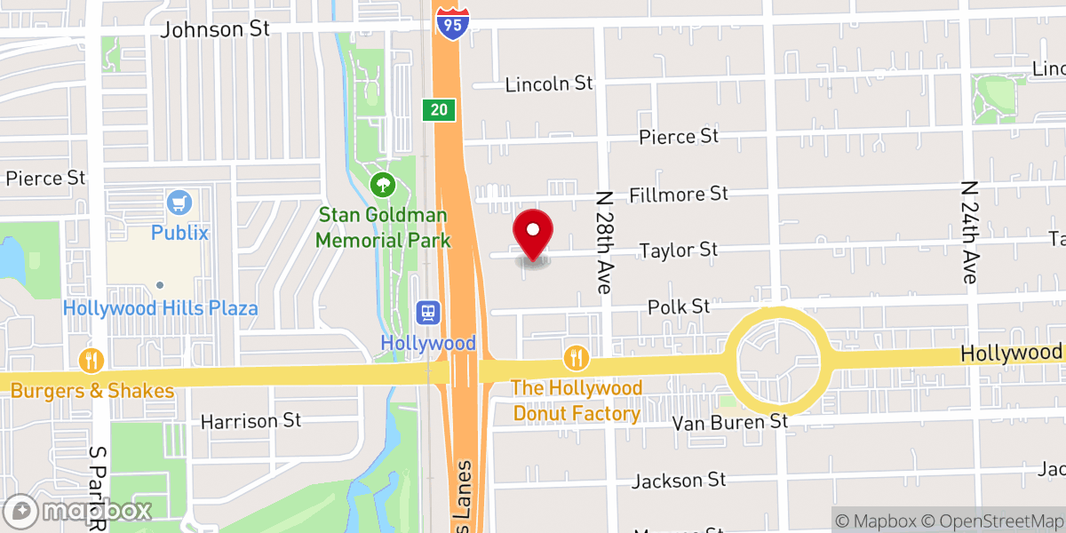 Map showing location of St. Gregorios Orthodox Church of India, South Florida