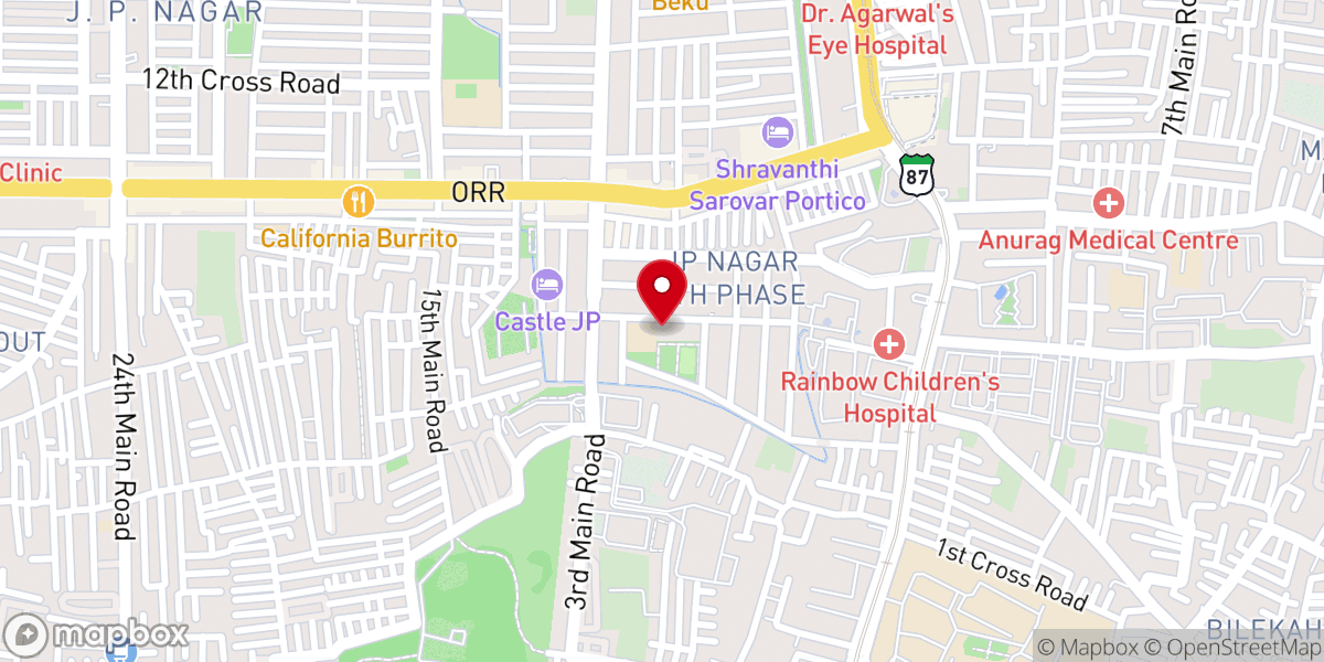 Map showing location of C.S.I Christha Krupalaya Church
