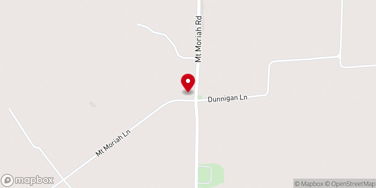 Map showing location of Mount Moriah Church