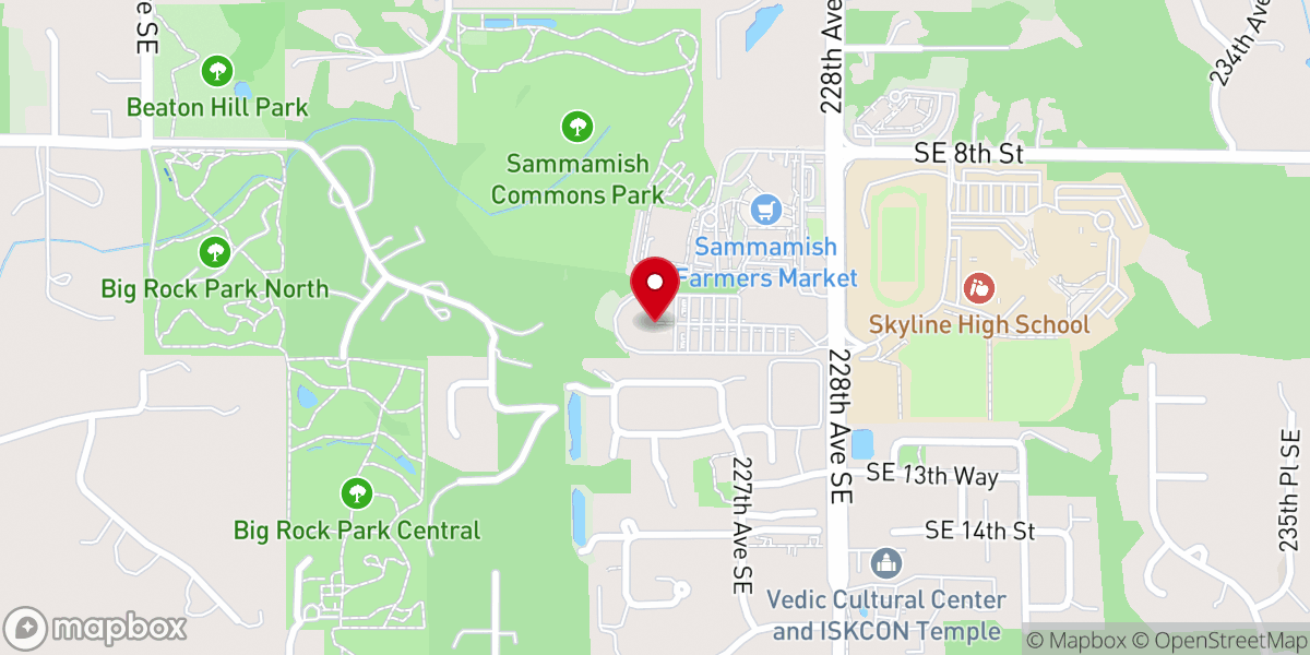 Map showing location of Mary, Queen of Peace Catholic Church
