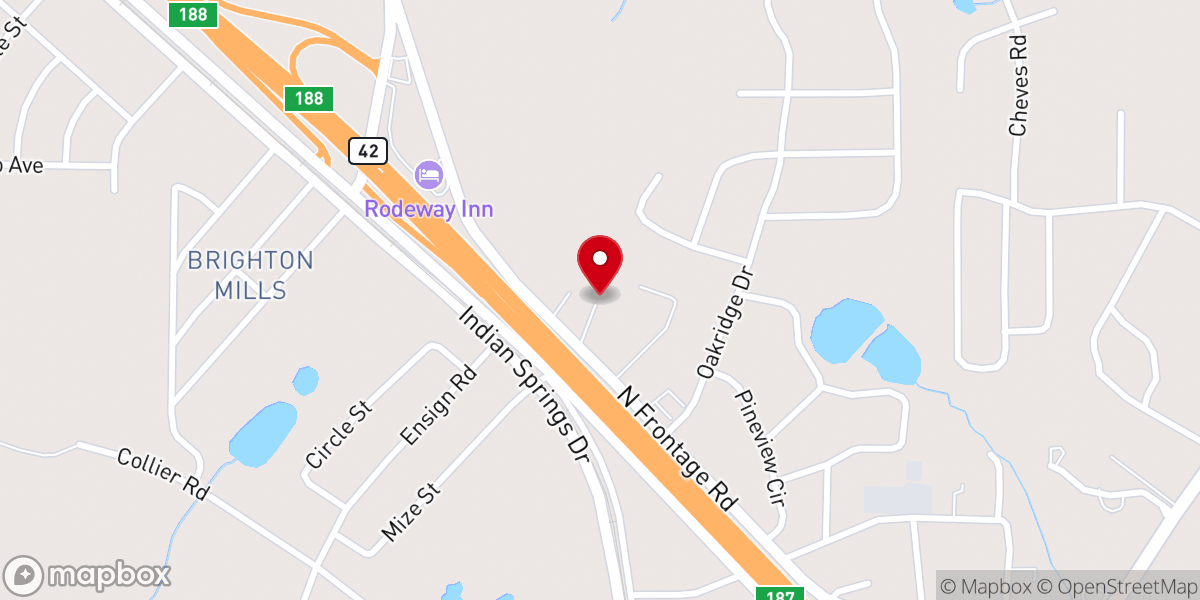 Map showing location of Christ United Methodist Church