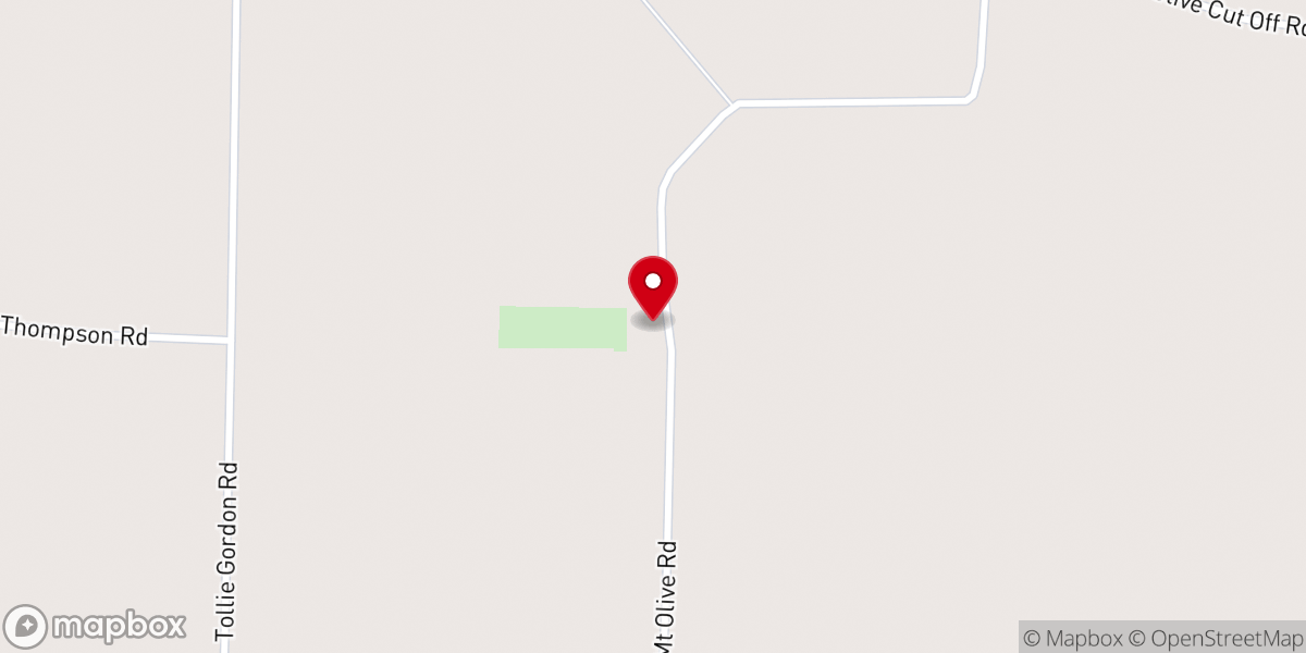 Map showing location of Mt Olive Cumberland Presbyterian Church