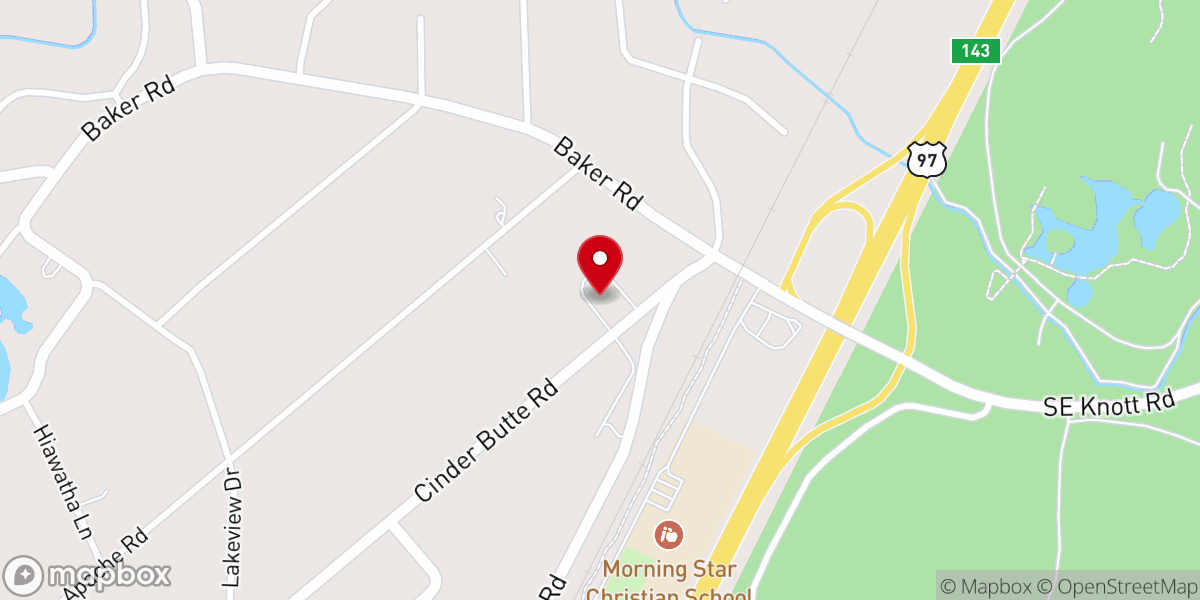 Map showing location of 60377 Cinder Butte Rd