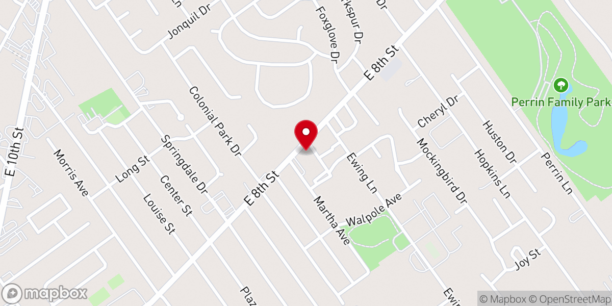 Map showing location of Sacred Heart Catholic