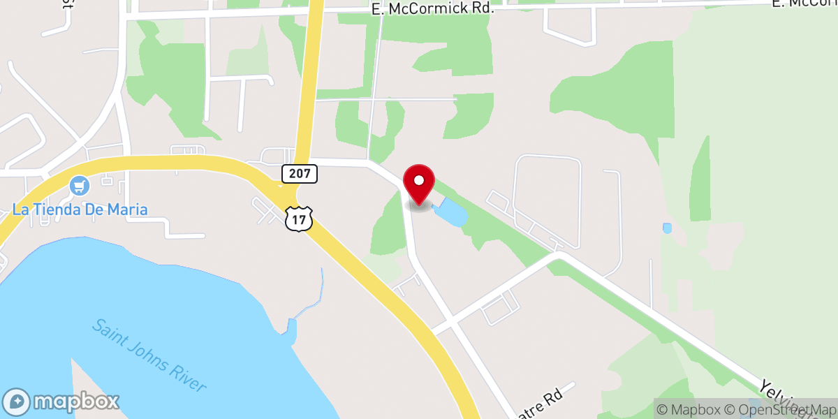 Map showing location of Open Bible Baptist Church