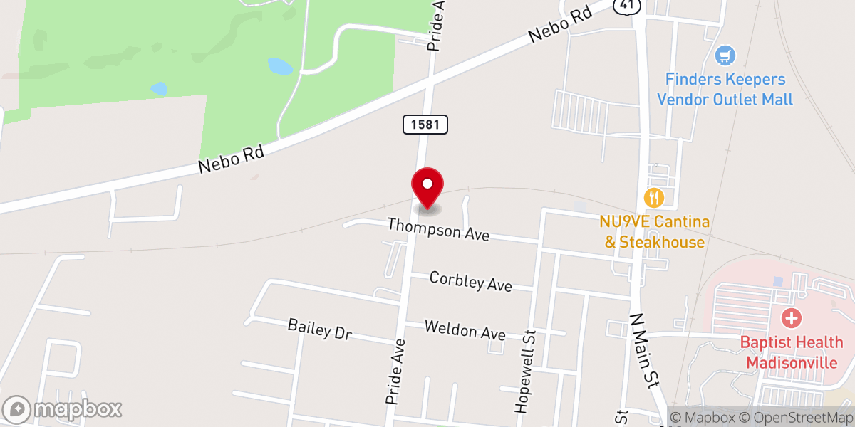 Map showing location of Little Bethel Baptist Association