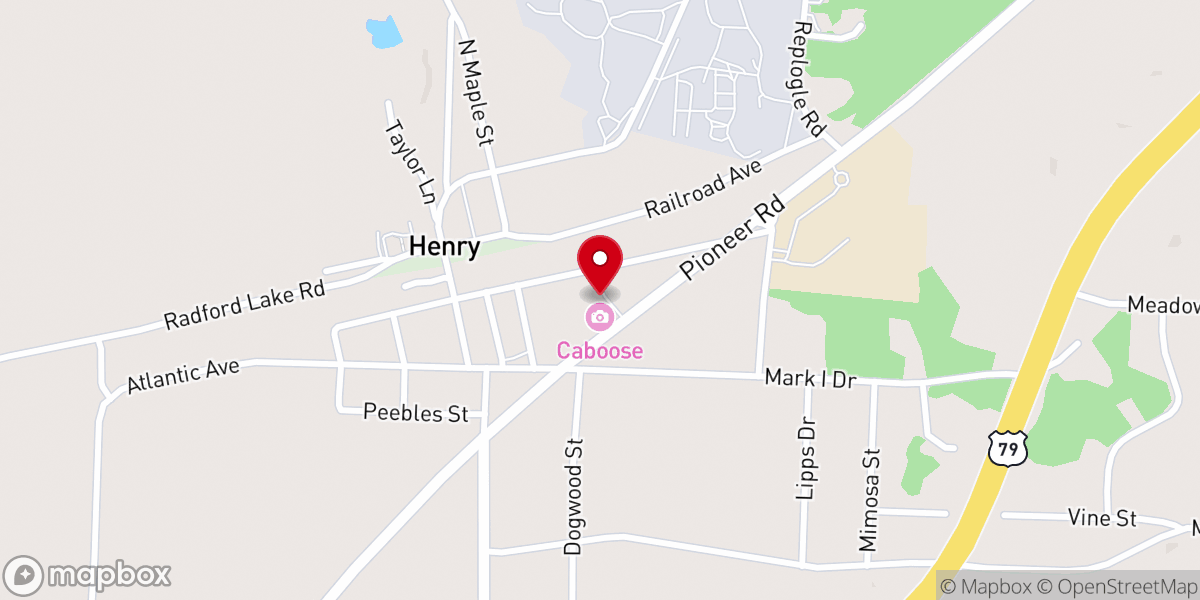Map showing location of Henry City Hall