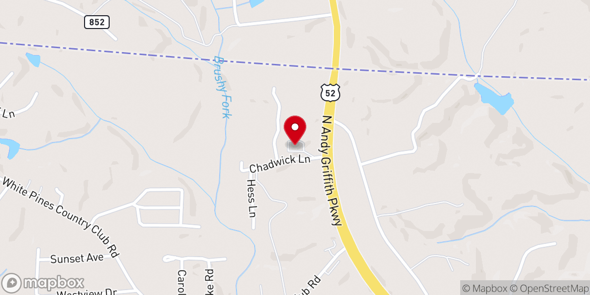 Map showing location of Mount Airy First Pentecostal Holiness Church