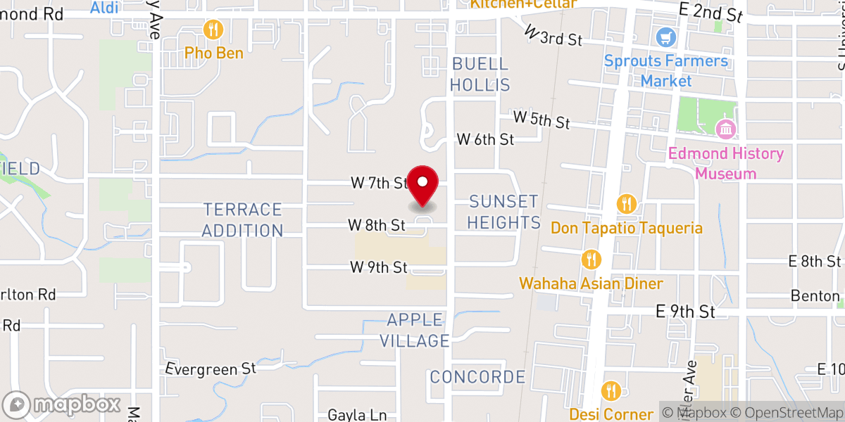 Map showing location of Edmond Chinese International Church