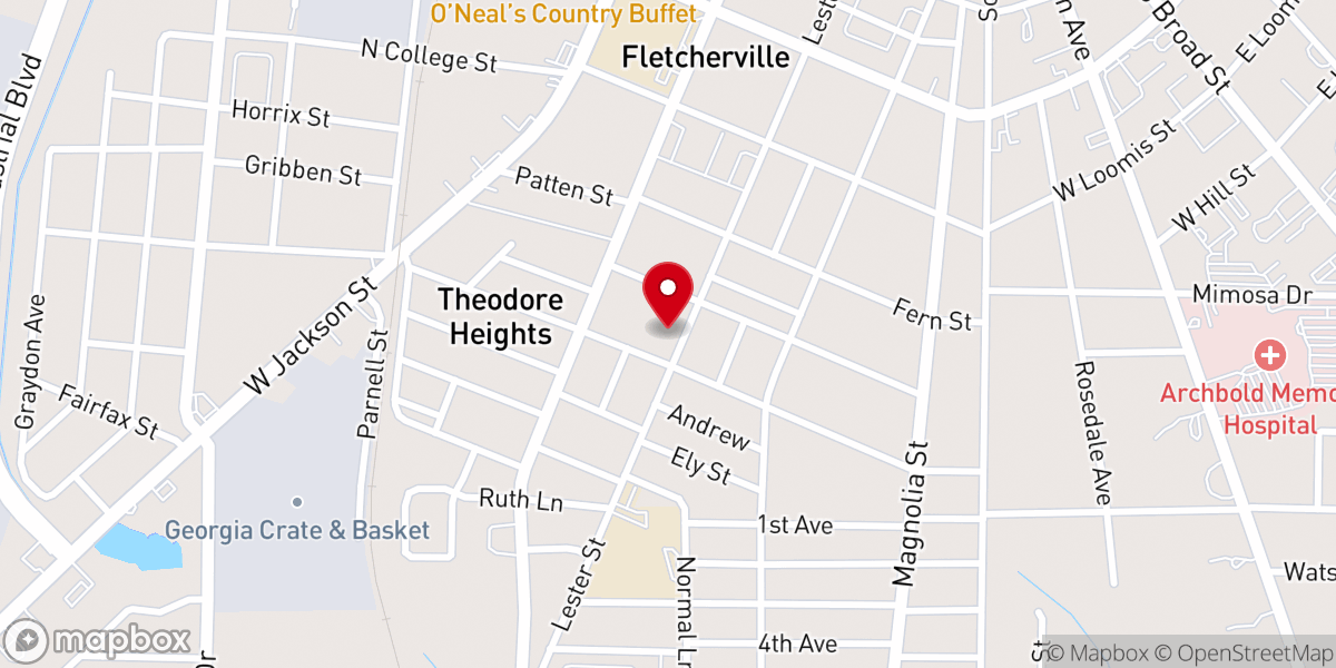 Map showing location of Saint Marks African Methodist Episcopal Church