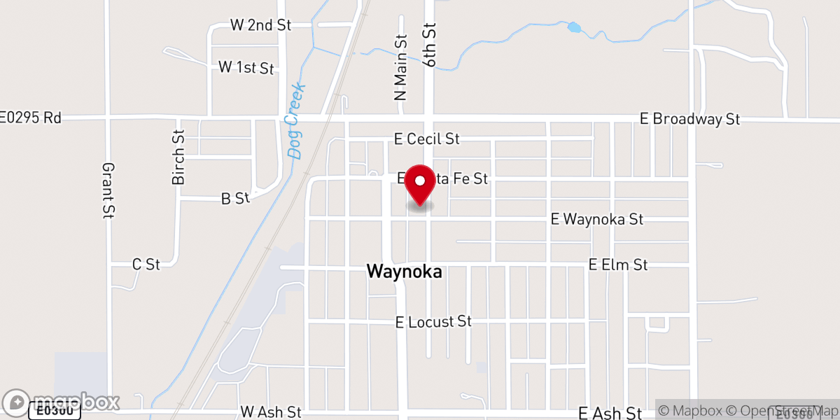 Map showing location of United Methodist Church