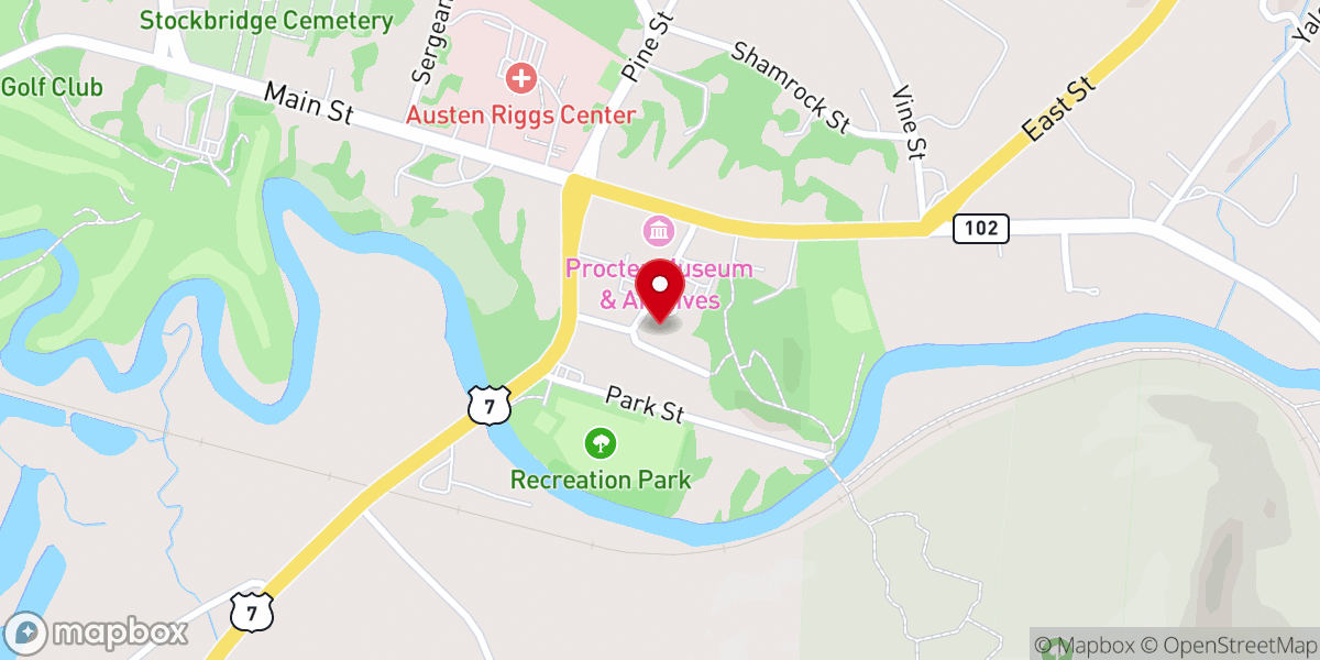 Map showing location of St. Joseph's Catholic Church