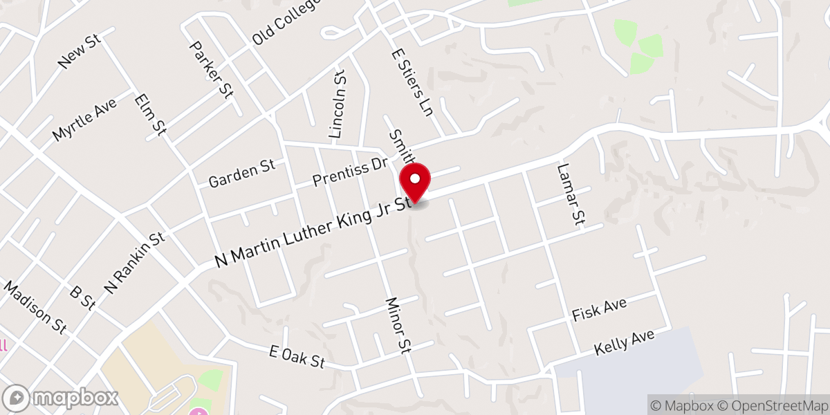 Map showing location of Tabernacle of Prayer Church
