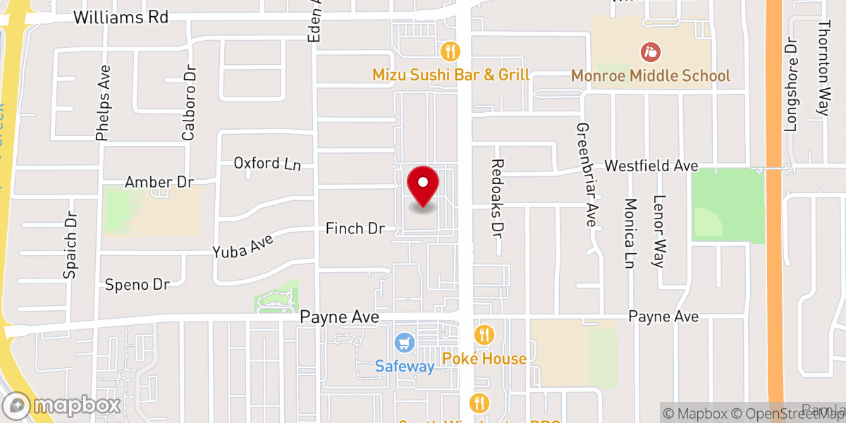 Map showing location of Bethel Church of San Jose Assemblies of God