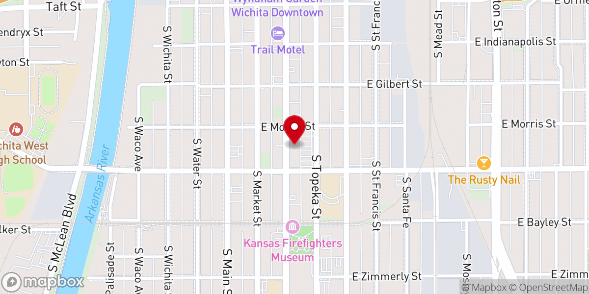 Map showing location of St Joseph-Glastonbury Church
