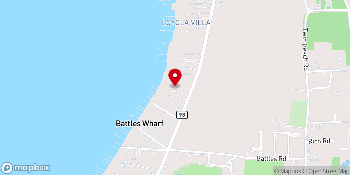 Map showing location of Sacred Heart Chapel