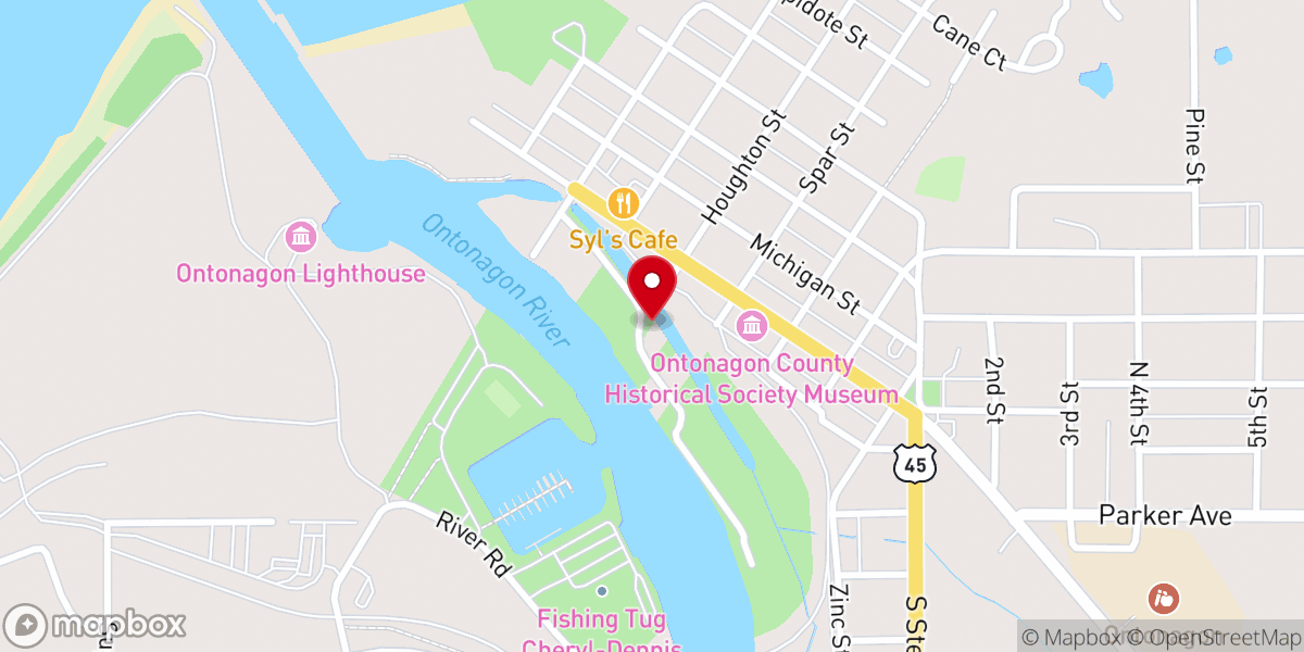 Map showing location of Harbor Town Weddings