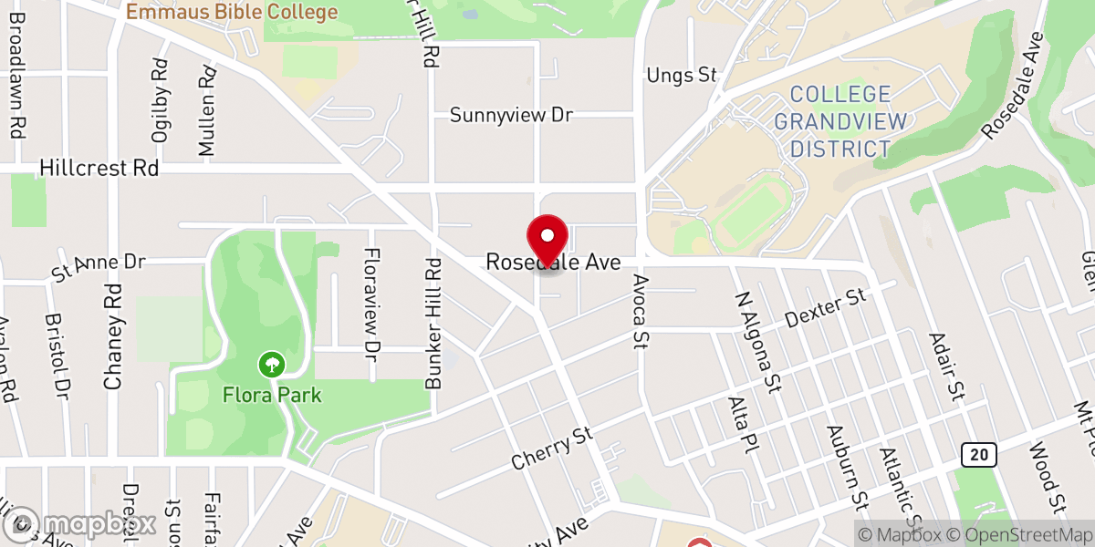 Map showing location of Saint Thomas of Canterbury Church