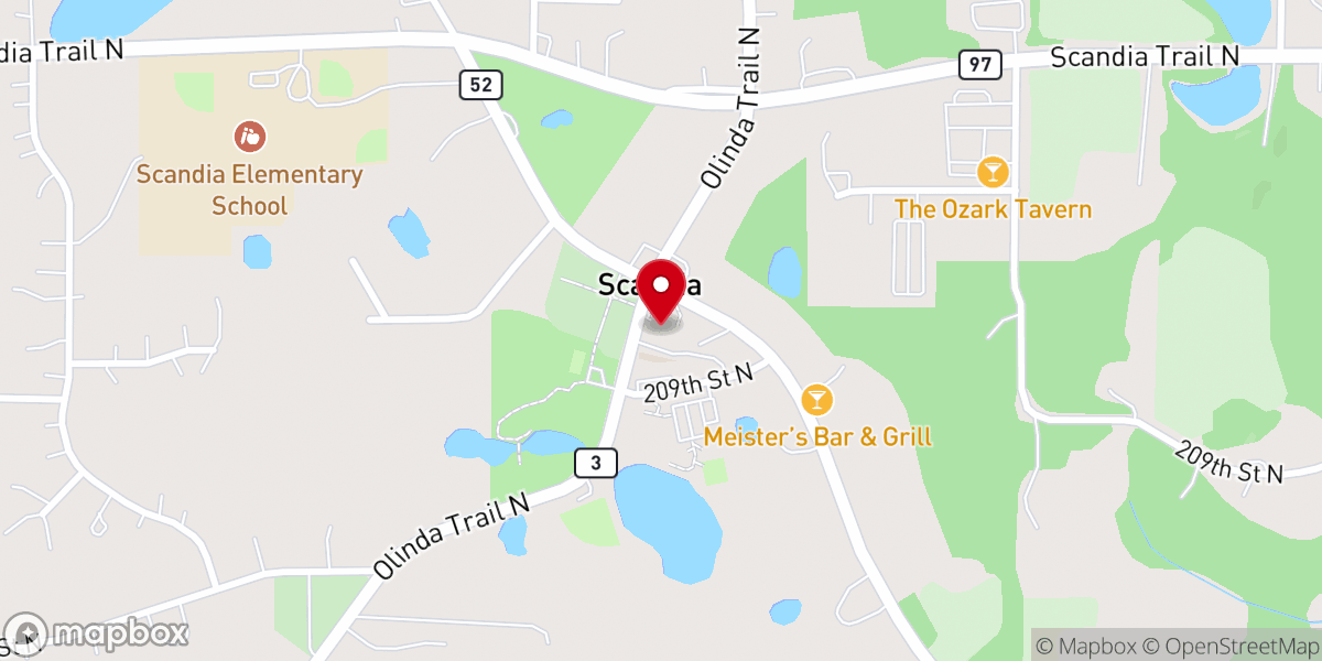 Map showing location of Elim Lutheran Church - ELCA