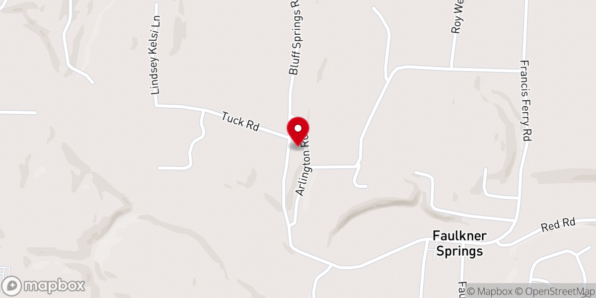 Map showing location of Arlington Church