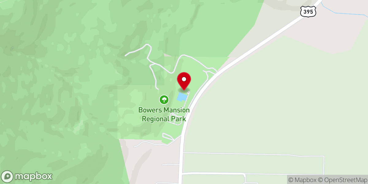 Map showing location of Bowers Mansion Regional Park