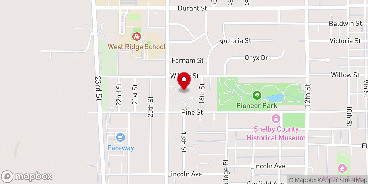 Map showing location of Immanuel Lutheran Church