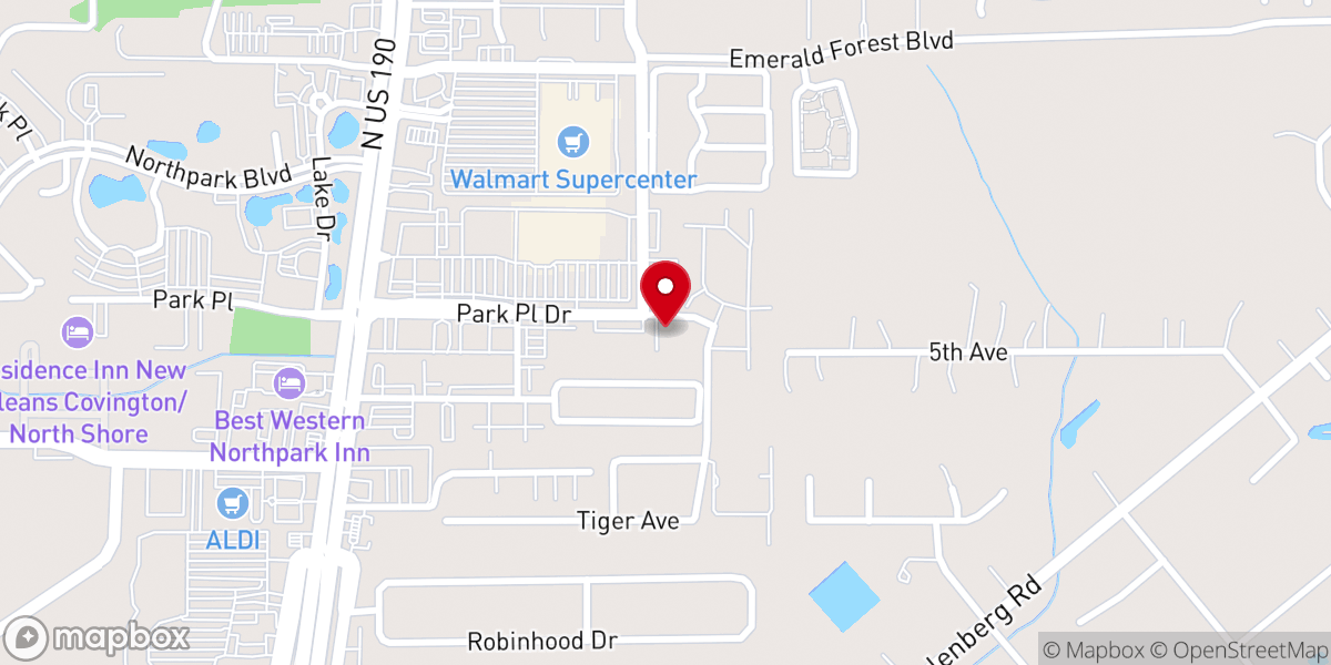 Map showing location of New Beginnings Church